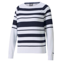 PUMA W Ribbon Sweater Bright White-Navy Blazer 599268-03