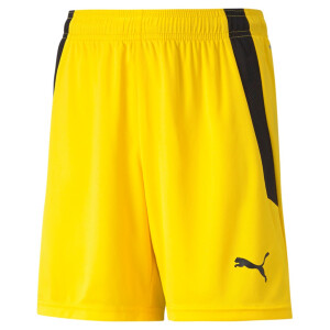PUMA teamLIGA Shorts Jr Cyber Yellow-Puma Black 704931-07