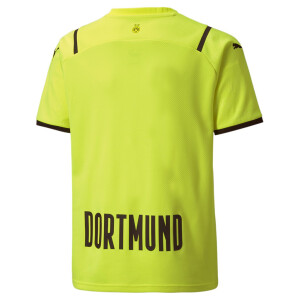 PUMA BVB CUP Shirt Replica Jr w/ Sponsor Safety Yellow-Puma Black 759072-03