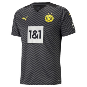PUMA BVB AWAY Shirt Replica w/ Sponsor Asphalt-Puma Black 759057-04