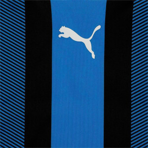 PUMA teamLIGA Striped Jersey Jr Electric Blue Lemonade-Puma Black-Puma White 704927-02