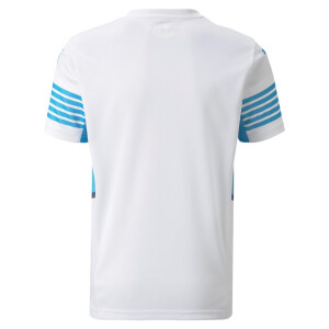 PUMA OM HOME Shirt Replica JR with Sponsor Logo Puma White-Bleu Azur 759304-01