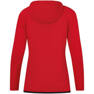 JAKO Damen Trainingsjacke Challenge mit Kapuze rot/schwarz 6821D-101
