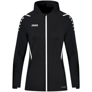 JAKO Damen Trainingsjacke Challenge mit Kapuze schwarz/weiß 6821D-802