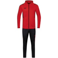 JAKO Damen Trainingsanzug Challenge mit Kapuze rot/schwarz M9421D-101