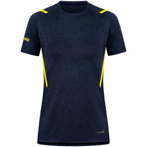JAKO Damen T-Shirt Challenge marine meliert/neongelb 6121D-512 | Größe: 36