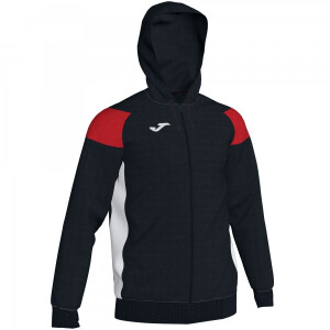 JOMA JACKET HOODIE POLY CREW III BLACK-RED-WHITE 101271.106