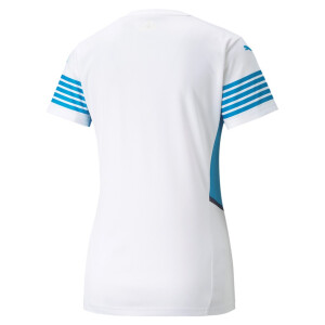 PUMA OM HOME Shirt Replica Womens with Sponsor Logo Puma White-Bleu Azur 759298-01
