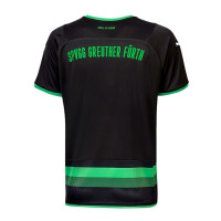 PUMA SPVGG Greuther Fürth Away Shirt JR with Sponsor Puma Black-Bright Green 931352-02