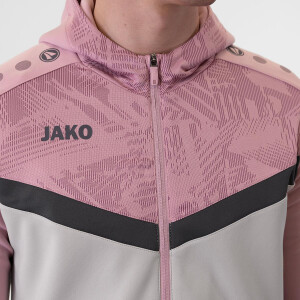 JAKO Kapuzenjacke Iconic soft grey/dusky pink/anthra light 6824U-851