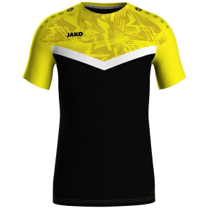 JAKO Kinder T-Shirt Iconic schwarz/soft yellow 6124K-808