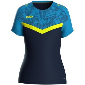 JAKO Damen T-Shirt Iconic marine/JAKO blau/neongelb...