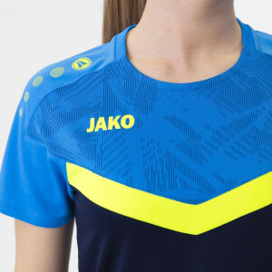JAKO Damen T-Shirt Iconic marine/JAKO blau/neongelb 6124D-914