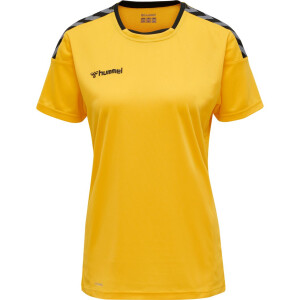 Hummel hmlAUTHENTIC POLY JERSEY WOMAN S/S SPORTS YELLOW/BLACK 204921-5115