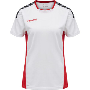 Hummel hmlAUTHENTIC POLY JERSEY WOMAN S/S WHITE/TRUE RED 204921-9402