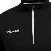 Hummel hmlAUTHENTIC HALF ZIP SWEATSHIRT BLACK/WHITE 204927-2114