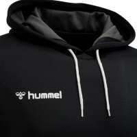 Hummel hmlAUTHENTIC POLY HOODIE BLACK/WHITE 204930-2114