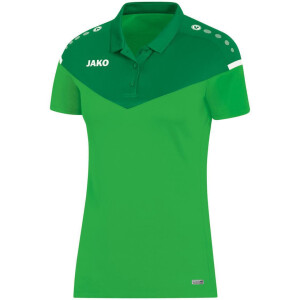JAKO Damen Polo Champ 2.0 soft green/sportgr&uuml;n...