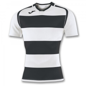 JOMA T-SHIRT PRORUGBY II BLACK-WHITE S/S 100735.100